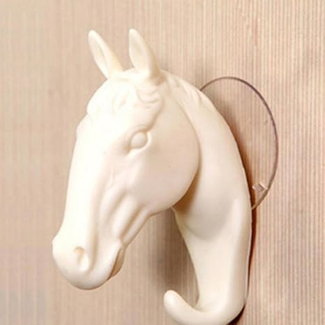 Transer Small Decorative Horse Resin Hooks Hangers With Sucker