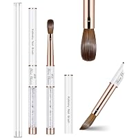 Professioneller French-Maniküre-Pinsel - 2-Wege Nageldesign-Pinsel Mit Rührstab, Nr. 10