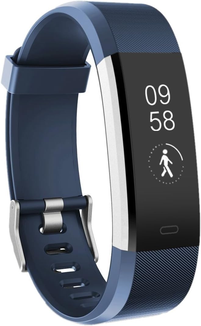 TOOBUR Fitness Tracker, Smart Watch Activity Tracker with Heart Rate Pedometer Calorie and Sleep Monitor, Waterproof Step Counter Wristband for Android and iOS