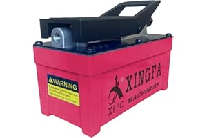 XFPC Air Hydraulic Pump 10,000 PSI 1.7L Reservoir NPT 3/8" Oil Outlet, NPT 1/4" Inlet, Hydraulic Pump Air Hydraulic Foot Pump, Red