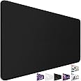 Large Mouse Pad, Desk Pad Large Office Deskmat Gaming Mouse Pad with Stitched Edges, 31.5" x 15.7" Mousepad with Non-Slip Waterproof Rubber Base for PC Laptop Desk Home Office Accessories, Black