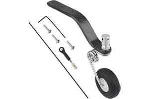 Hobbypark 50cc Nitro Great Plane Landing Gear Carbon Tail Wheel Assembly 1.5 inches Rubber Tire Kit RC Airplane Replacement Parts