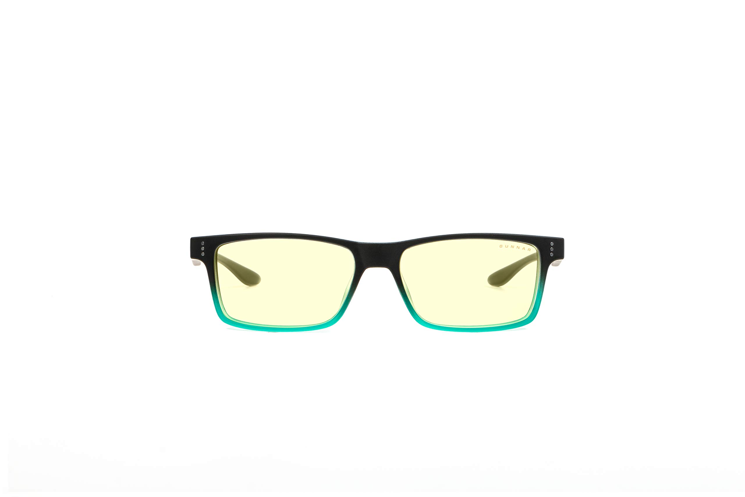 Gunnar Gaming and Computer Eyewear - Cruz (age 12+) - Frame Colour: Onyx-Turquoise, Lens Tint: Amber (Blocks 65% Blue Light & 100% UV Light) - Patented lens - Reduce eye strain & dryness