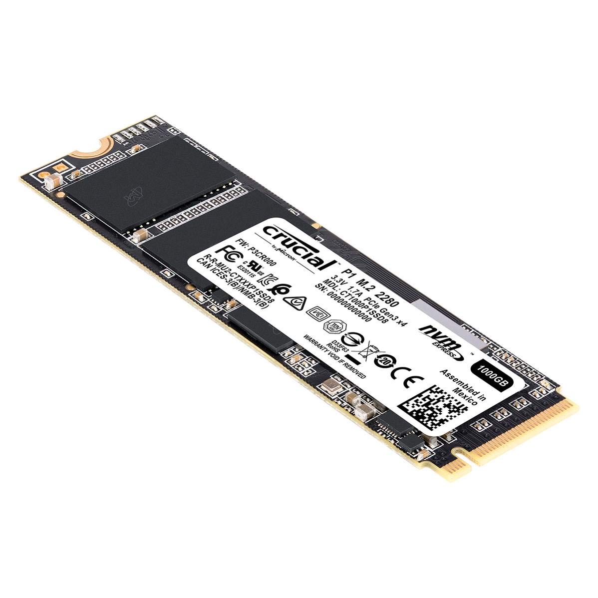 SSD Crucial P1 1TB 3D NAND Nvme PCIe M.2 - CT1000P1SSD8