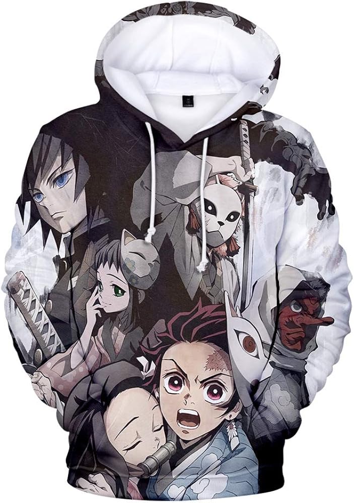 demon slayer white hoodie