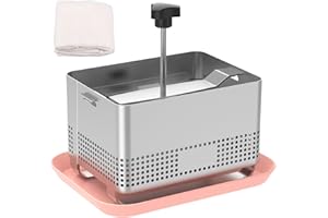 Stainless Steel Tofu Press, DIY Tofu Maker with Tofu Presser Towel and Drip Tray, Stainless Steel Upgraded Deep Press Design 