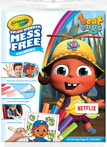 Crayola Color Wonder Pad & No Mess Markers, Beat Bugs, Gift for Kids, Age 3, 4, 5, 6
