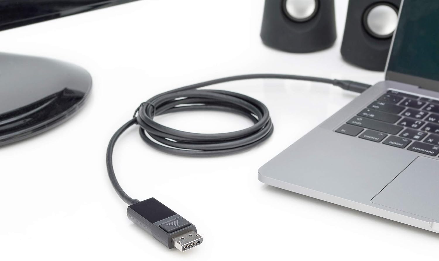 DIGITUS USB Type-C adapter cable, Type-C to DP M/M, 2.0m, 4K/60Hz, 32,4 GB, CE, bl, gold, black, USB 3.2 Gen2 - 2.0 m - Image 4