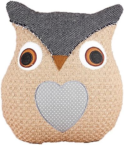 Decorative Lovely Cartoon Owl Shaped Cotton Cushion Throw Pillow,Black