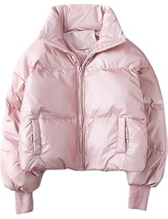 baby blue cropped puffer jacket