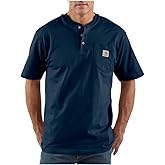 Carhartt Men's Loose Fit Heavyweight Short-Sleeve Pocket Henley T-Shirt