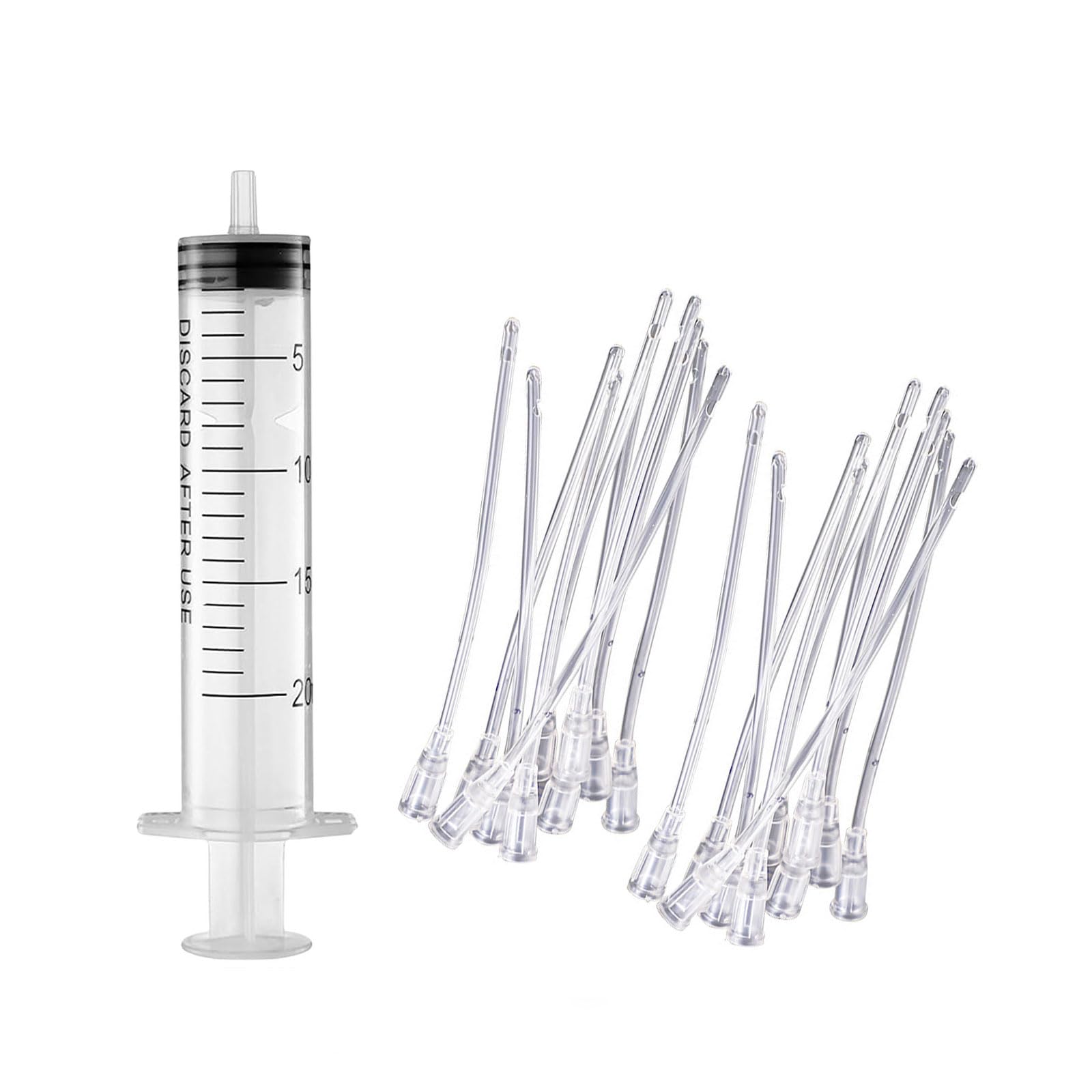 Baby Bird Feeding Syringe Set, 20ml Pet Parrot Feeding Syringe with Tubes, Bird Syringe Feeder Measuring Syringe Tools for Feeding Small Animals Scientific Industrial Labs