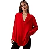 Calvin Klein Jeans Womens Relaxed V Neck Blouse
