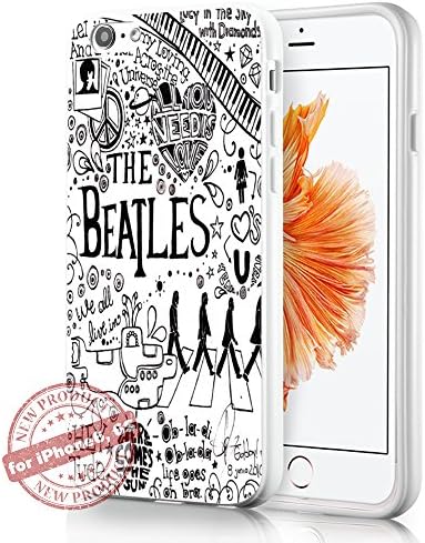 The Beatles Lyrics Song Music Art Fashion iPhone 6 6s Case Cover White Rubber Silicone Protector