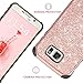Galaxy Note 5 Case, Note 5 Case, BENTOBEN 2 in 1 Glitter Luxury Bling Hybrid Hard Cover Laminated with Sparkly Shiny Faux Leather Shockproof Bumper Protective Case for Samsung Galaxy Note 5, Rose Gold