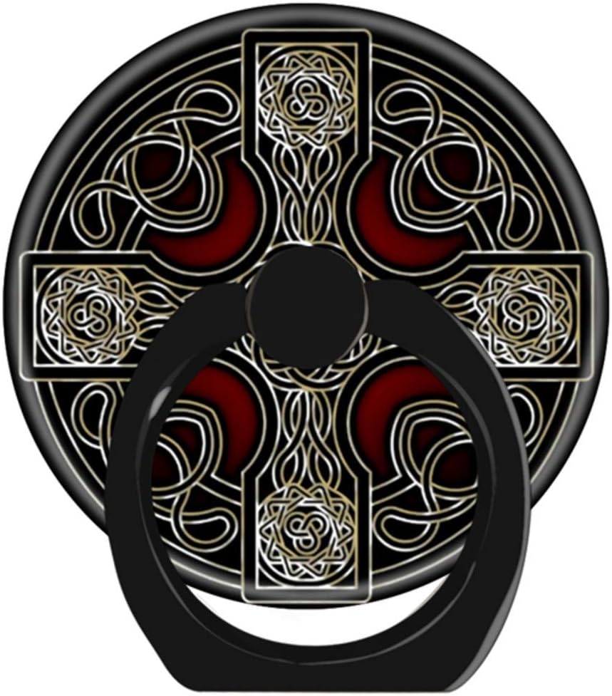 Cell Phone Finger Ring Holder Stand Car Mount Works for Smartphone and Tablet-Celtic Cross