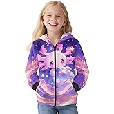 Dreaweet Girls Zip Up Fleece Hoodie Lightweight Sweatshirt Jacket Warm Cozy Winter Outfits Coat with Pockets Size 6-16