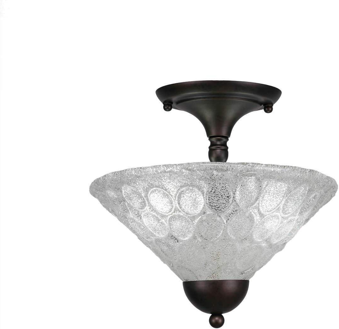 bubble glass flush mount light