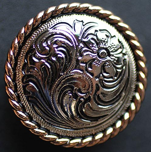 4 Conchos Concho Screw Back Horse Saddle Western Bridle Tack Roping Flower CO254