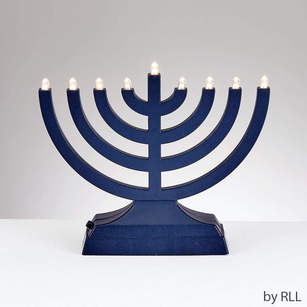 Rite Lite Go Electric LED Menorah, 9x2x7, Blue: Kitchen & Dining