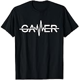 Gamer Heartbeat Video Games Graphic T-Shirt
