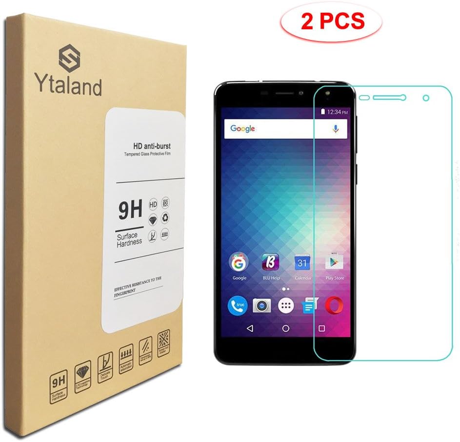 [2 Pack] For BLU Studio XL 2 Screen Protector, Tempered Glass Anti-fingerprints Thin 9H Screen Hardness Screen Protector For BLU Studio XL 2