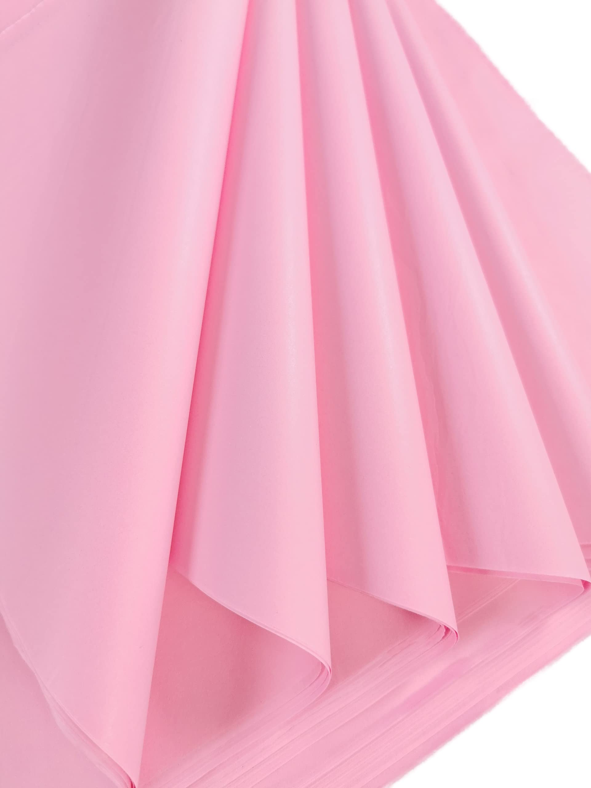 Pink Tissue Paper 60 Large Sheets, Acid Free Art Paper, Perfect for Gift Wrap, Storage, Packing, Art & Craft Bulk Pack Archiving Shredding 70 x 50cm Sheet Size