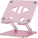 Aoviho Tablet Stand for Desk,Adjustable Tablet Holder,Rose Gold | Stable Aluminum Design, Fits iPad Pro/Air/Mini &amp; Samsung Tablets, Adjustable Viewing, Ideal for Office &amp; Home