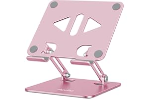 Aoviho Desk Tablet Stand Holder - Adjustable Tablet Holder - Foldable Aluminum Tablet Mount for iPad Samsung Galaxy Tabs Z Fo