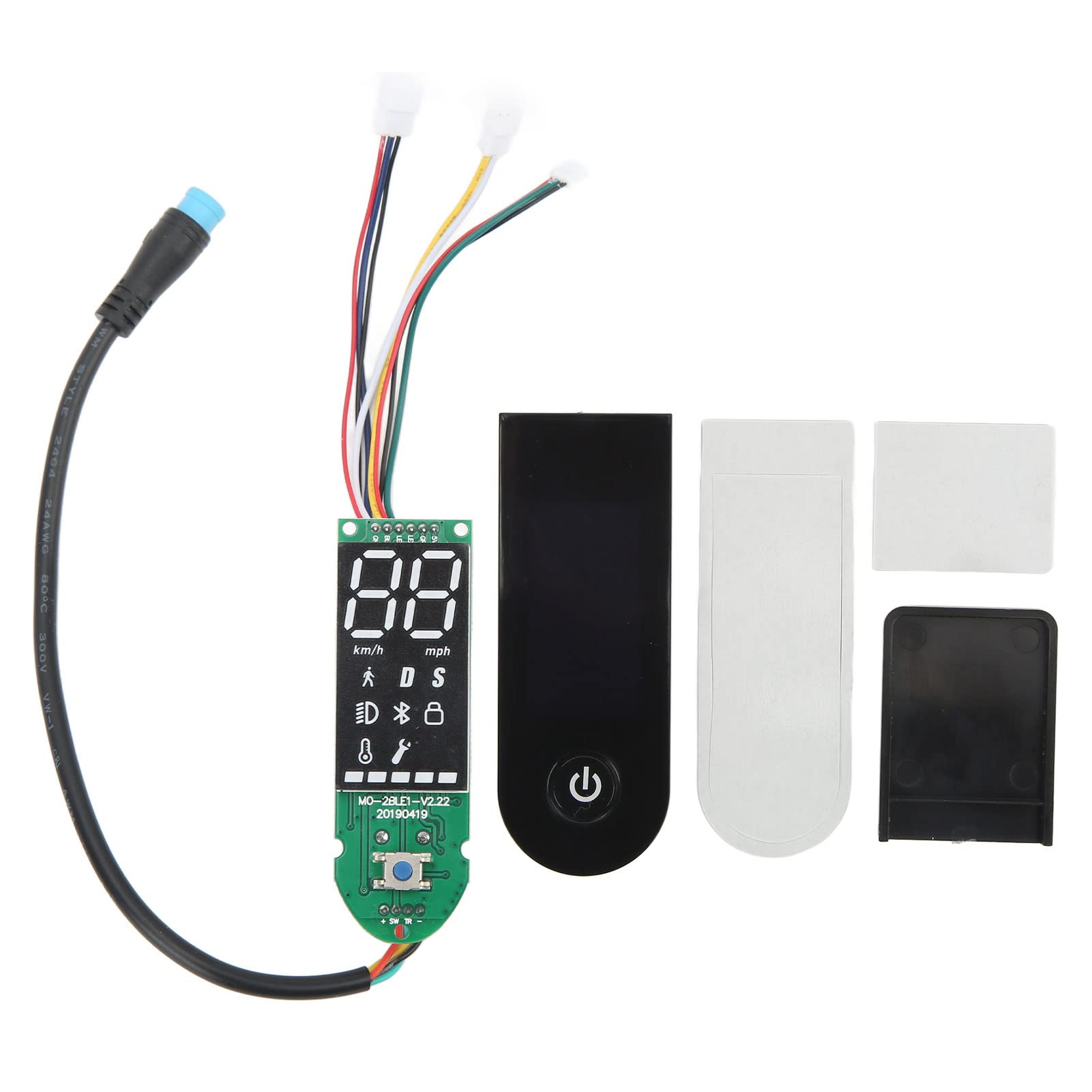 Alomejor Electric Scooter Dashboard Set, Digital Waterproof Dashboard Circuit Board Replacement with Cover for Xiaomi M365 PRO2