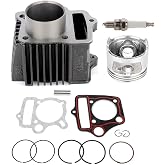 ECCPP 72CC Cylinder Head Top End Rebuild Kit 2004-2012 for Honda for CRF70F | Piston Gasket Rings Repair Kit Replacement 1978-1985 for Honda for ATC70 Replaces 12101-GB0-910, 12101-087-000
