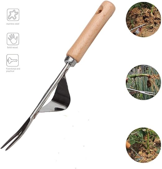 Manual Weeder Tool, Stainless Manual Weed Puller BendProof with Smooth
