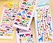 ONOR-Tech 4 Sheets Cute Lovely Cartoon Animal 3D DIY Decorative Adhesive Puffy Sticker Tape / Kids Craft Scrapbooking Sticker Set for Diary, Album