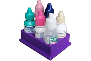 Znet3D Eye Drop Bottles Organizer & Storage – 6-Slot Holder (Purple)