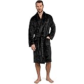 Eddie Bauer Mens Robe Plush – Fuzzy & Fluffy Fleece Spa Robes for Men | Soft Warm Winter Bathrobe with Pockets & Belt