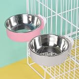 nuoshen 2 Pcs Crate Water Bowl 2-in-1 Dog Cage Hanging Stainless Steel Bowl view 3