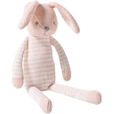 YINB Easter Bunny Crochet Doll &ndash; Organic Cotton Baby Rattle &amp; Plush Toy, Soft Stuffed Animal for Newborns, Grip Training &amp; Early Development Gift