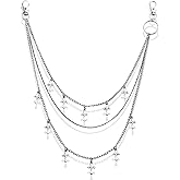 Waist Chain for Pants Silver Jeans Chain for Men Punk Wallet Chains for Women Bag Charm Chains Keychain Purse Accessories