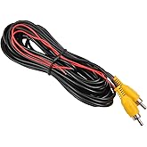 Backup Camera RCA Video Cable,Car Reverse Rear View Parking Camera Video Audio Extension Cable Cord with Detection Trigger Wi