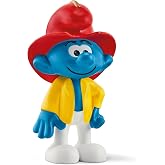 Schleich Smurfs, Collectible Retro Cartoon Toys for Boys and Girls, Fireman Smurf Toy Figurine, Ages 3+