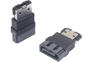 Duttek SATA to ESATA Adapter, ESATA 7Pin Female to SATA 7Pin Male Extende Adapter. (2Pack)