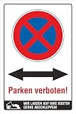 ORIGINAL Verkehrsschild „Parkverbot Mit Abschleppwagen“ – 231x420 Mm, Aluminium, Retroreflektierend
