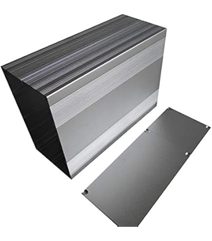 Cheval Aluminum Project Enclosure – 86x200x200mm Heatsink Case With Mounting Bars