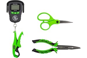 GOOGAN BAITS GOOGAN Squad Fishing Pliers, Scissors, and Digital Scale Kit - Essential Fishing Tools for Anglers