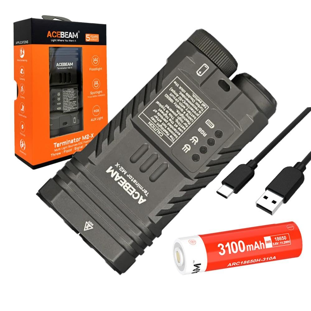 Acebeam Terminator M2-X Dual Head Spot/Flood EDC