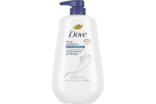 Dove Deep Moisture Body Wash with Pump for nourishing the driest skin gentle body cleanser deeply moisturizes the skin 905 ml