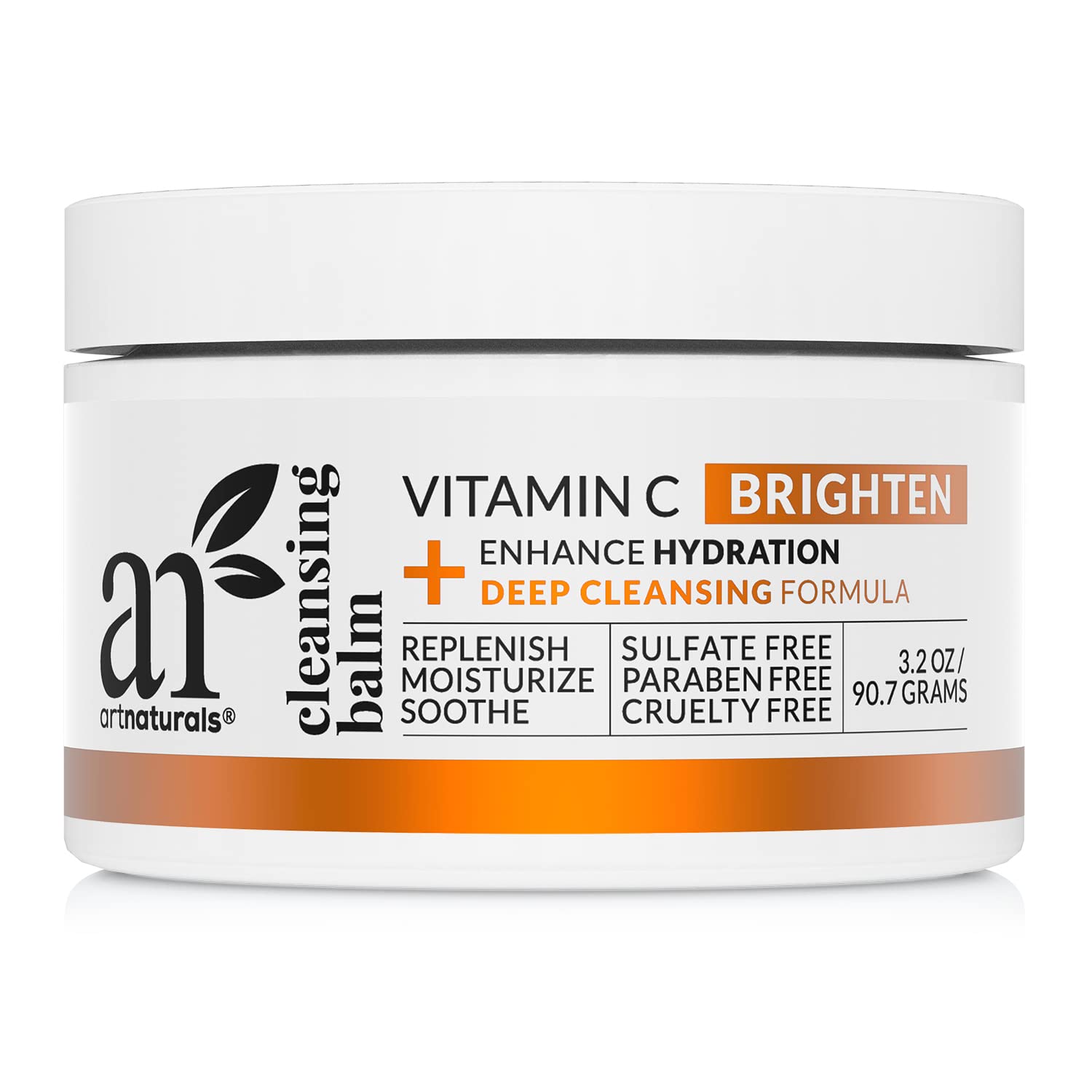 artnaturals Vitamin C Cleansing Balm - Brightening Face Scrub - Natural Exfoliator - Gentle for All Skin Types - Oily, Dry & Sensitive Skin - 3.2 oz
