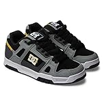 DC Men's Stag Causal Skate Shoe, Grey/Yellow, 11.5