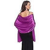 Fttyeiby Shawls and Wraps for Evening Dresses Satin Shawl Wraps for Women Wedding Formal Shawl