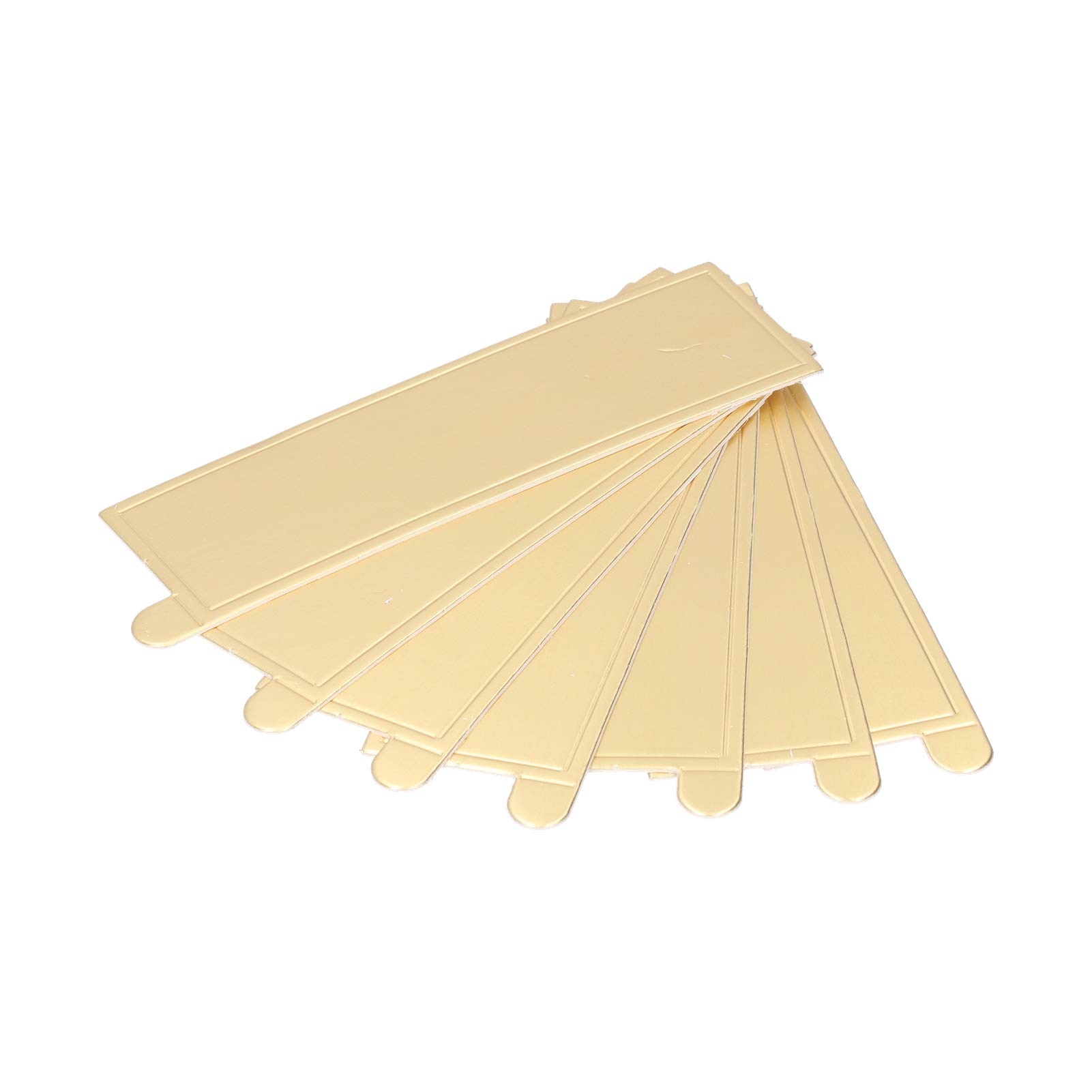 Golden Rectangle Mousse Cake Boards 100 Pcs, Disposable Cupcake Bases for Dessert Display Trays, Mini Golden Tray for Displaying Muffins, Biscuits, Cakes, Cupcakes for Wedding Pa
